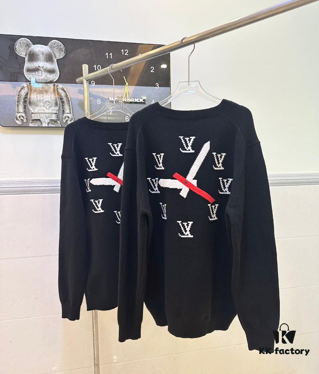 6930f57e6e68136f4d9b3ffa Louis Vuitton Clock Jacquard Sweater