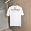 6930f5b56e68136f4d9b402e LV Louis Vuitton 2025 Spring-Summer New Arrival Round Neck Short Sleeve T-Shirt with Front Embroidery and Back Chain Stitching, Made from 320g Double-Combed Cotton Fabric, Slightly Loose Fit, Soft and Substantial Texture, Unisex Design