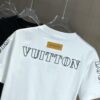 6930f5b76e68136f4d9b402f LV Louis Vuitton 2025 Spring-Summer New Arrival Round Neck Short Sleeve T-Shirt with Front Embroidery and Back Chain Stitching, Made from 320g Double-Combed Cotton Fabric, Slightly Loose Fit, Soft and Substantial Texture, Unisex Design