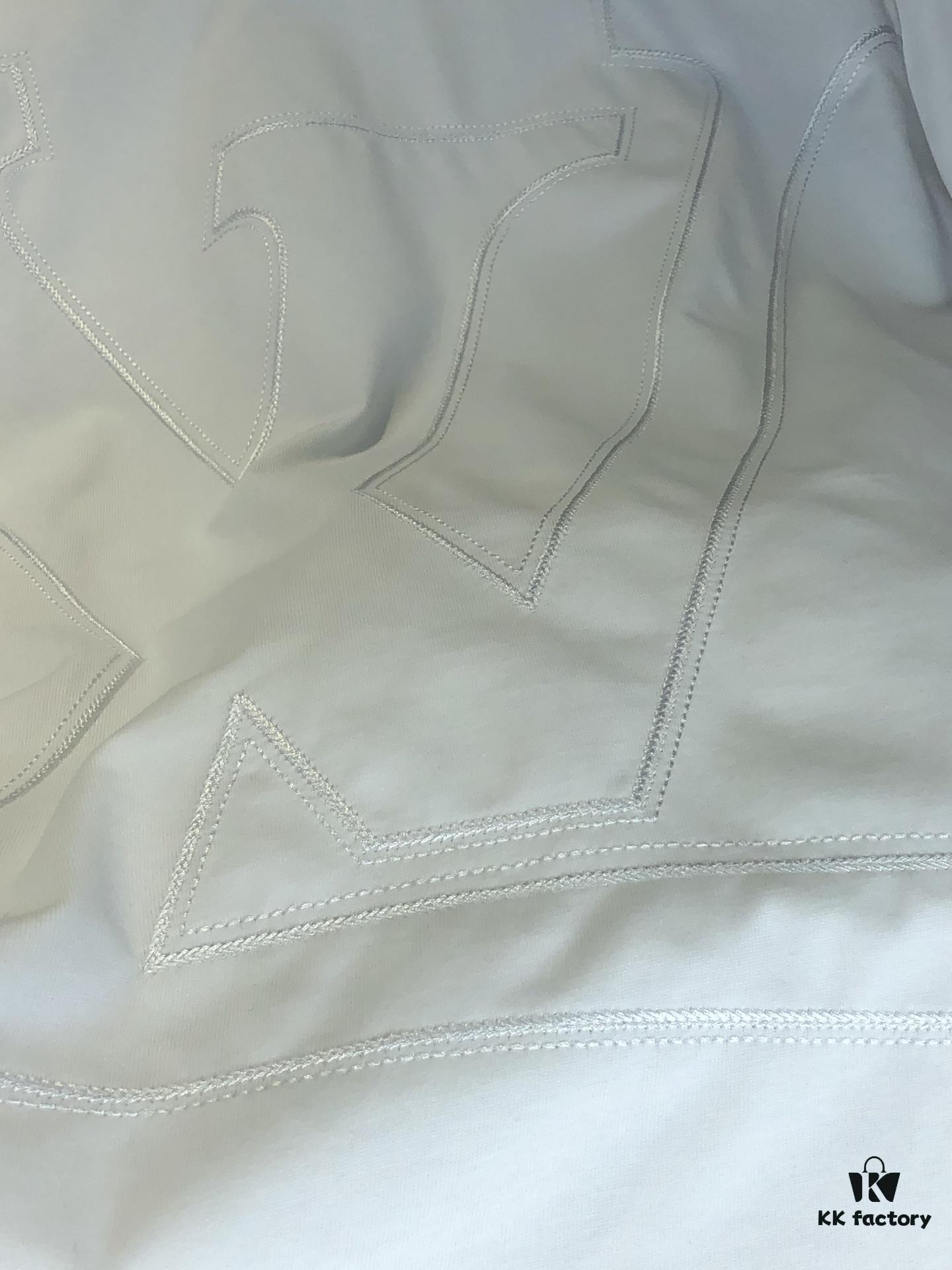6930f5eb6e68136f4d9b405f LV Louis Vuitton 2025 Spring/Summer New Arrival Round Neck Short Sleeve T-Shirt with Chain and Single Needle Embroidery, Premium 320g Double-Combed Cotton Fabric, Slightly Loose Unisex Fit