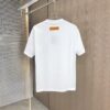 6930f5ed6e68136f4d9b4060 LV Louis Vuitton 2025 Spring/Summer New Arrival Round Neck Short Sleeve T-Shirt with Chain and Single Needle Embroidery, Premium 320g Double-Combed Cotton Fabric, Slightly Loose Unisex Fit