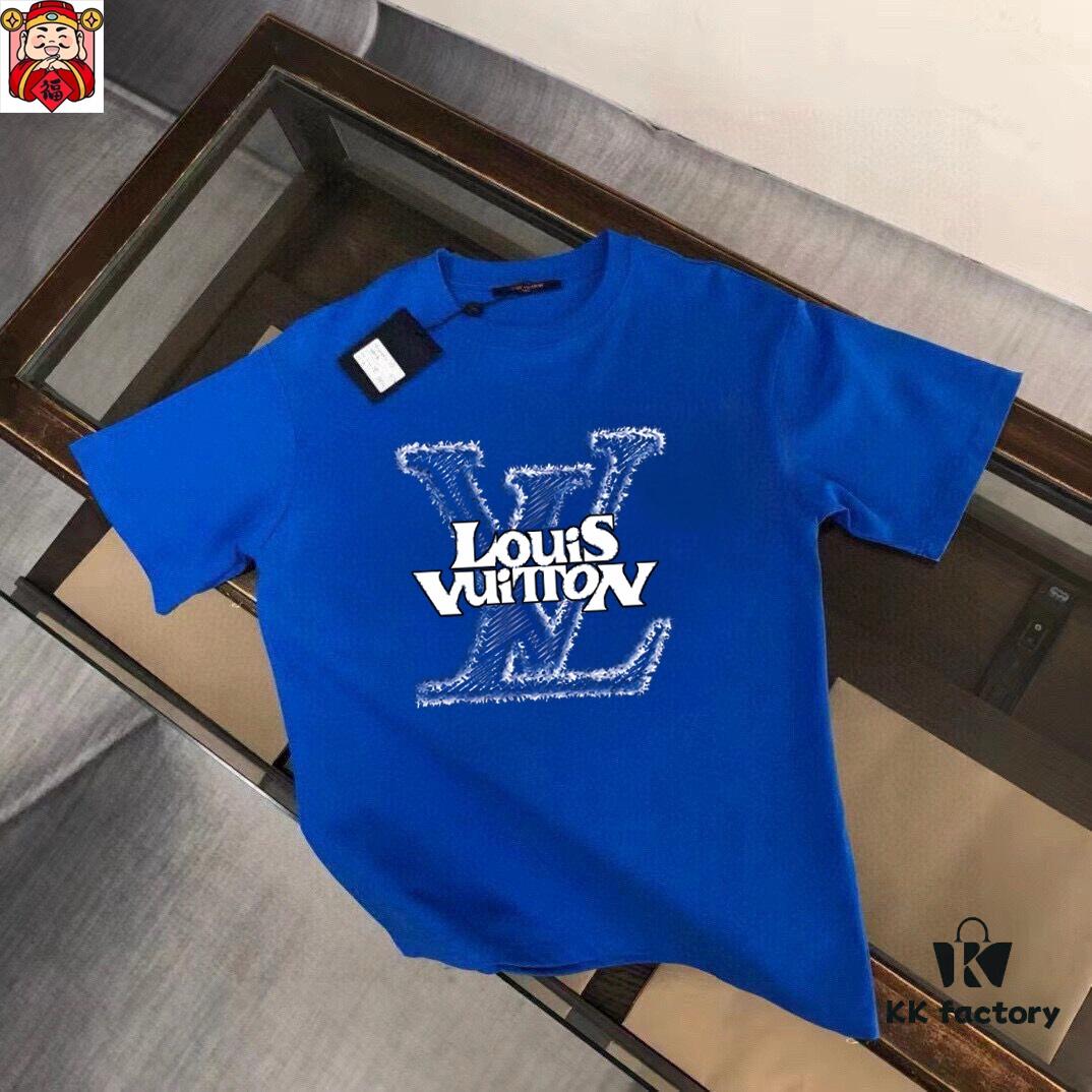 6930f6766e68136f4d9b4106 LV Louis Vuitton Men's Casual Short-Sleeve T-Shirt, 2025 Spring/Summer New Arrival, Premium Logo Craftsmanship, Imported Silk-Cotton Fabric, Stylish and Versatile Design