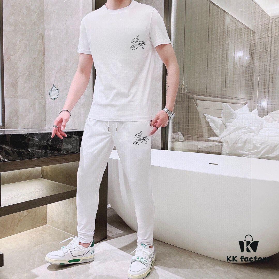 6930f6826e68136f4d9b4111 LV Louis Vuitton 2025 Official Website Same Style Summer Men's Double Mercerized High-Quality Suit Premium Imported Fabric Trendy Fashion Versatile Bestseller Simple and Elegant Precise Stitching