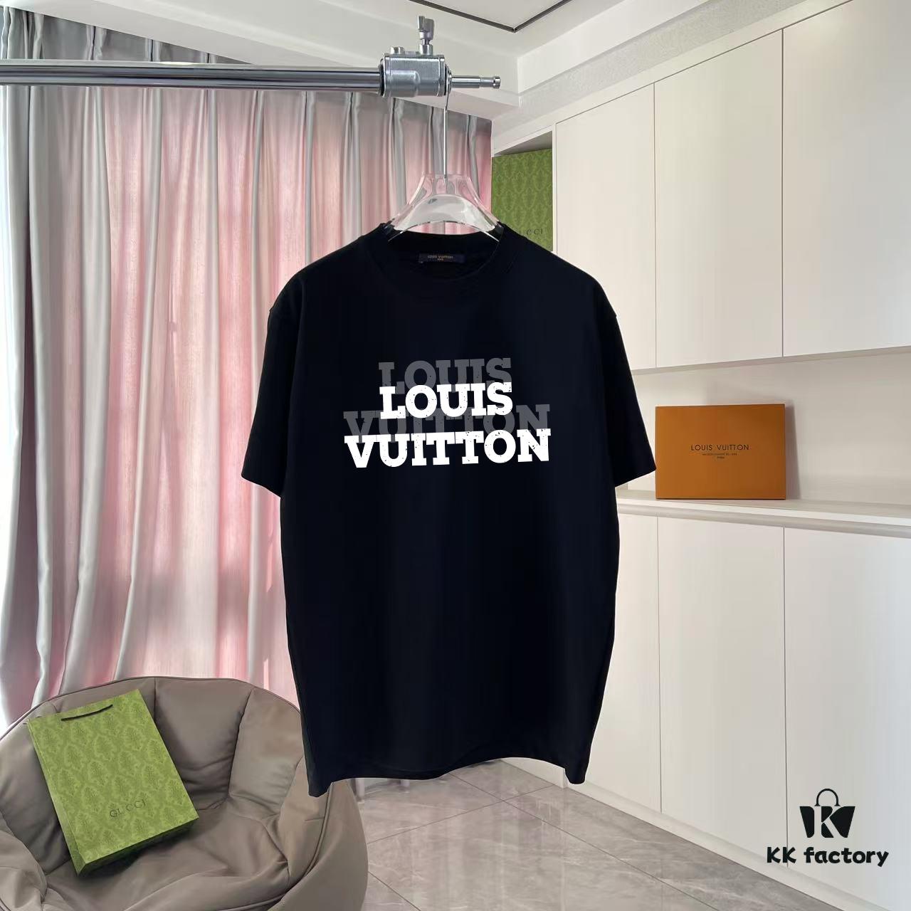 6930f6b56e68136f4d9b413e Louis Vuitton 2025 Summer New Arrival Personalized Letter Logo Print Custom 300g Fabric Short Sleeve T-Shirt Unisex