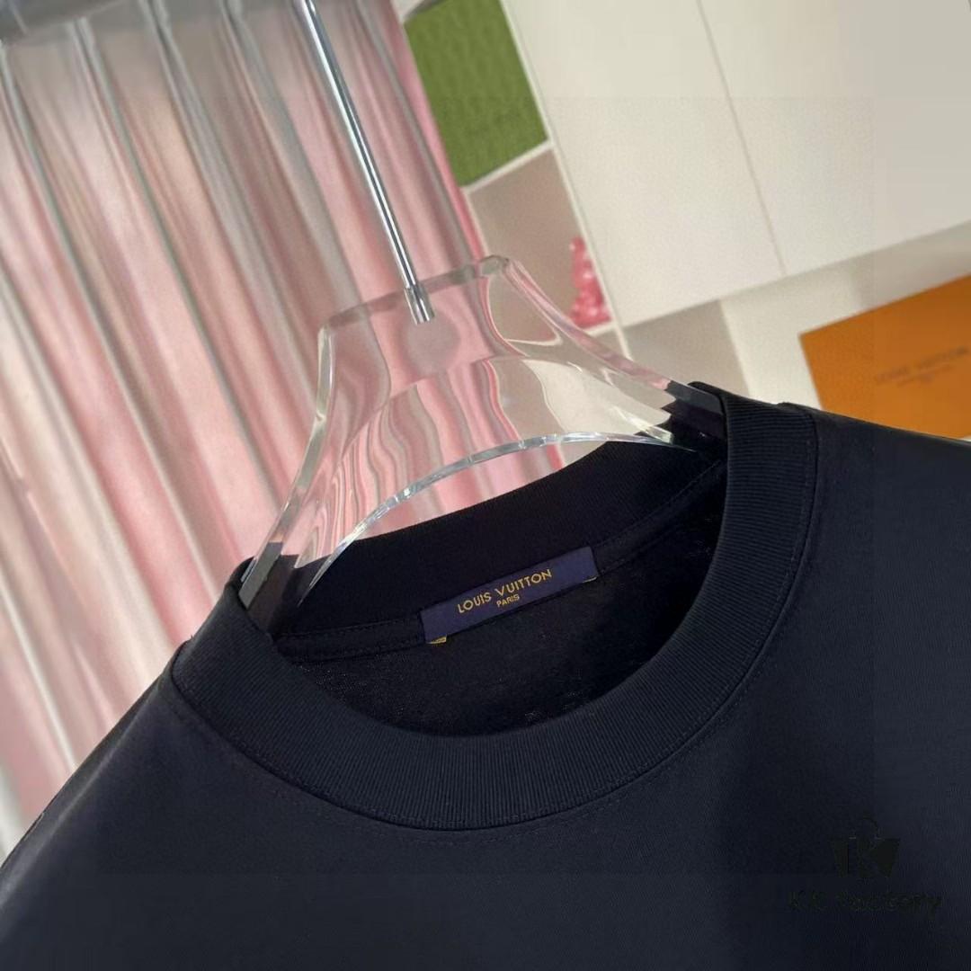 6930f6b86e68136f4d9b4140 Louis Vuitton 2025 Summer New Arrival Personalized Letter Logo Print Custom 300g Fabric Short Sleeve T-Shirt Unisex
