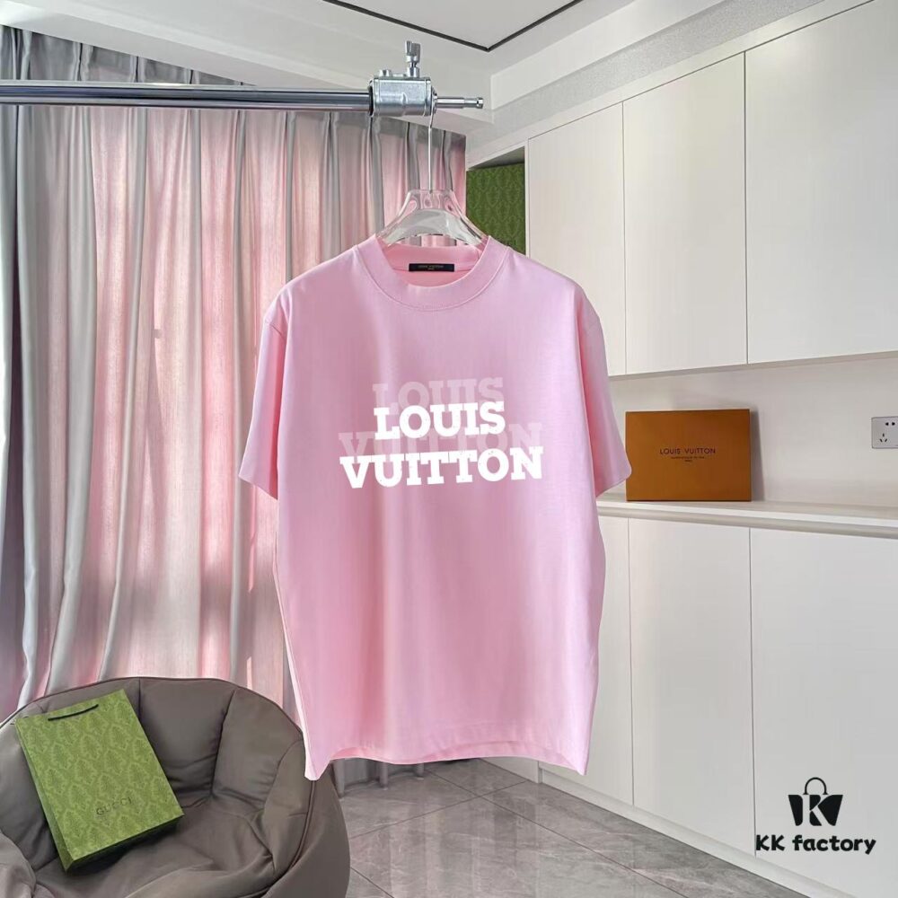 6930f6be6e68136f4d9b4147 Louis Vuitton 2025 Summer New Arrival Personalized Letter Logo Print Custom 300g Fabric Short Sleeve T-Shirt Unisex
