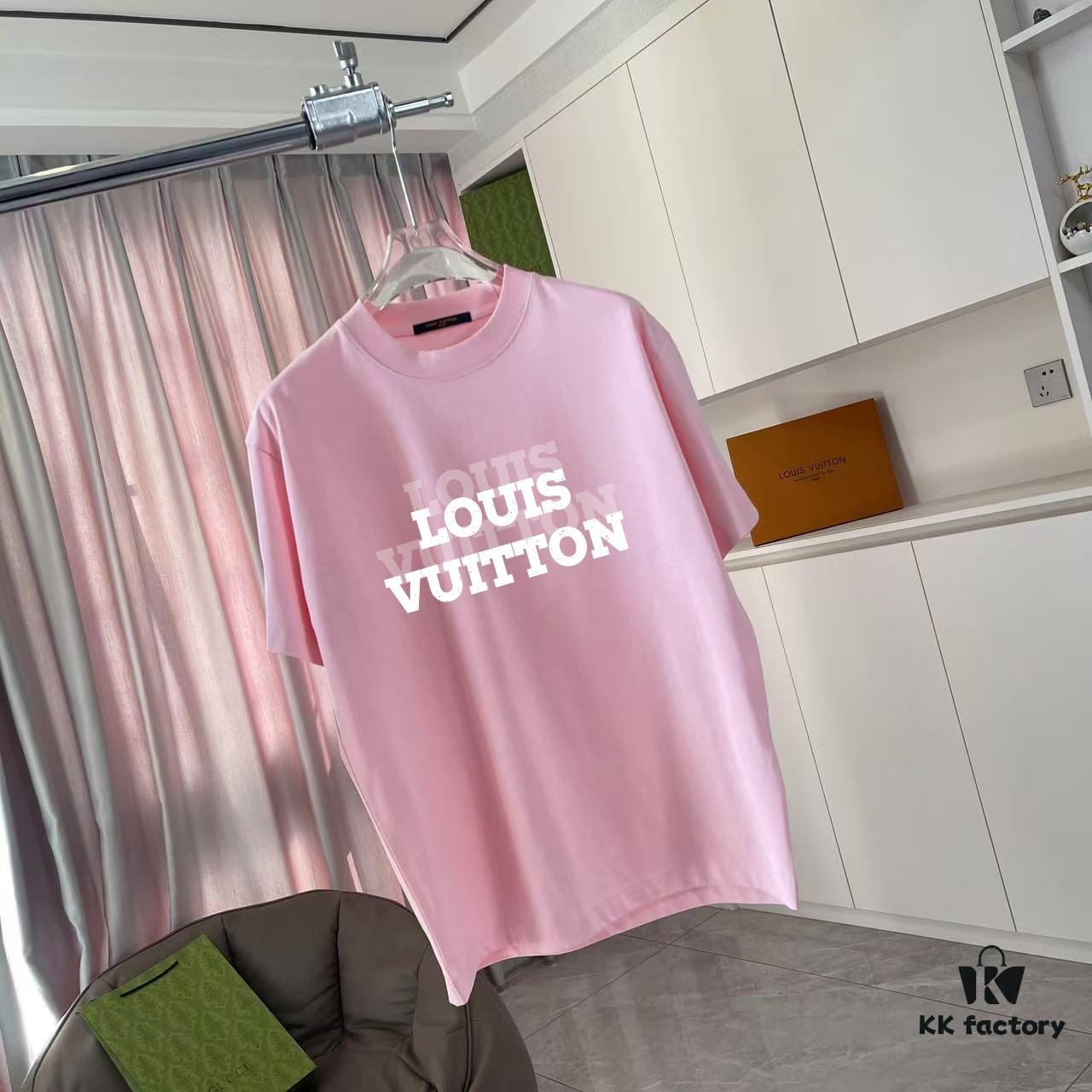 6930f6c06e68136f4d9b4148 Louis Vuitton 2025 Summer New Arrival Personalized Letter Logo Print Custom 300g Fabric Short Sleeve T-Shirt Unisex