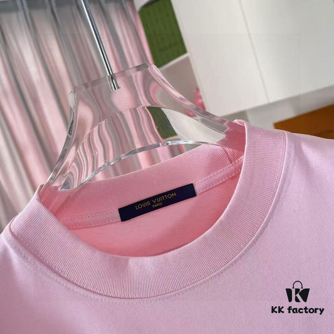 6930f6c16e68136f4d9b414a Louis Vuitton 2025 Summer New Arrival Personalized Letter Logo Print Custom 300g Fabric Short Sleeve T-Shirt Unisex