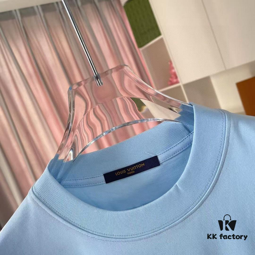 6930f6c76e68136f4d9b4150 Louis Vuitton 2025 Summer New Arrival Personalized Letter Logo Print Custom 300g Fabric Short Sleeve T-Shirt Unisex