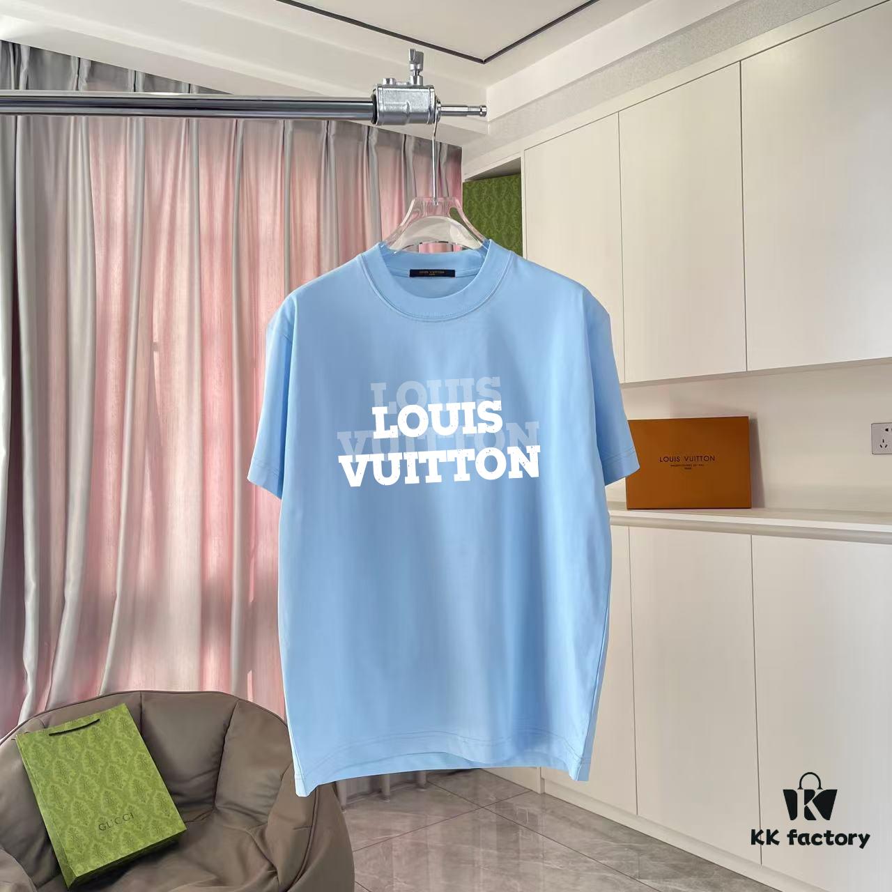 6930f6c86e68136f4d9b4152 Louis Vuitton 2025 Summer New Arrival Personalized Letter Logo Print Custom 300g Fabric Short Sleeve T-Shirt Unisex