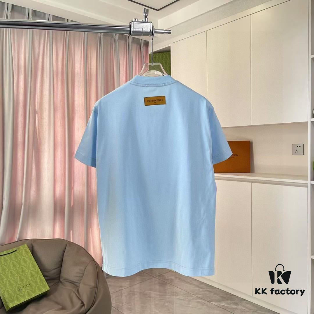 6930f6cb6e68136f4d9b4154 Louis Vuitton 2025 Summer New Arrival Personalized Letter Logo Print Custom 300g Fabric Short Sleeve T-Shirt Unisex