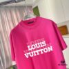 6930f6d26e68136f4d9b415b Louis Vuitton 2025 Summer New Arrival Personalized Letter Logo Print Custom 300g Fabric Short Sleeve T-Shirt Unisex
