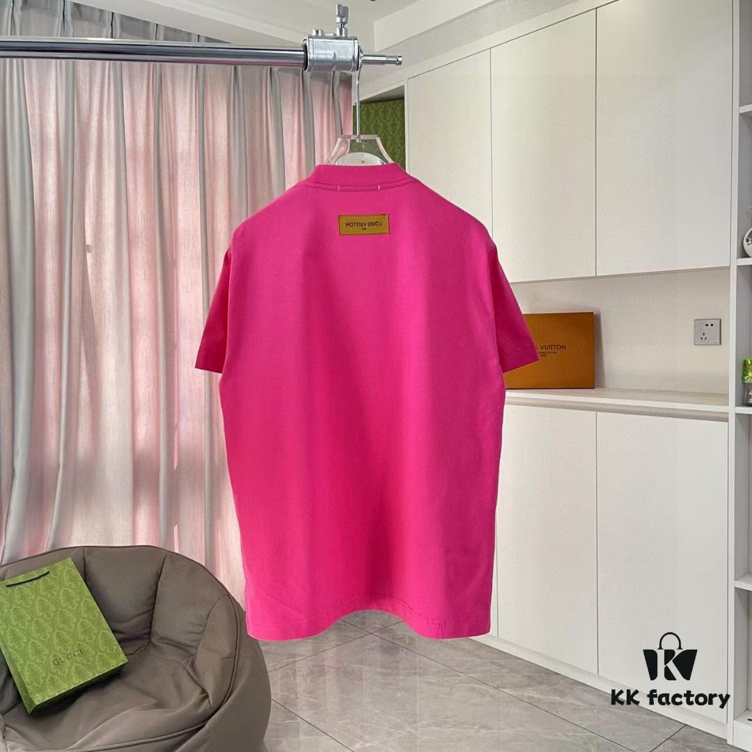 6930f6d46e68136f4d9b415e Louis Vuitton 2025 Summer New Arrival Personalized Letter Logo Print Custom 300g Fabric Short Sleeve T-Shirt Unisex