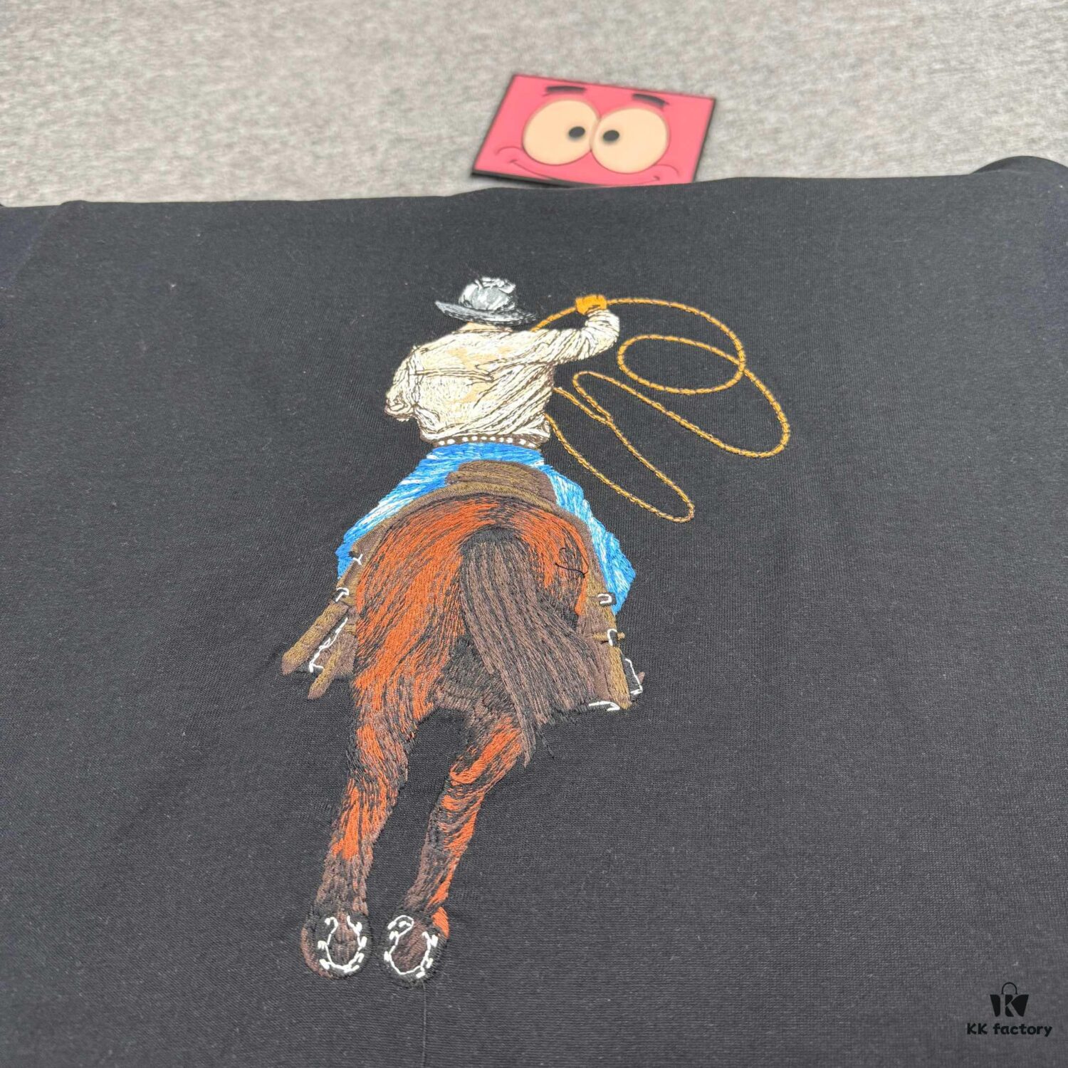 6930f7156e68136f4d9b4197 New Arrival LOUIS VUITTON Western Cowboy Style Fully Embroidered Short Sleeve T-Shirt, High-Density Imported 270g Fabric, High-Temperature Dyeing and Post-Setting Treatment! Complete Triple Labeling