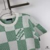 6930f7166e68136f4d9b419a New Louis Vuitton Plaid Green Checkerboard Short Sleeve Unisex T-Shirt