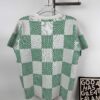 6930f7186e68136f4d9b419c New Louis Vuitton Plaid Green Checkerboard Short Sleeve Unisex T-Shirt