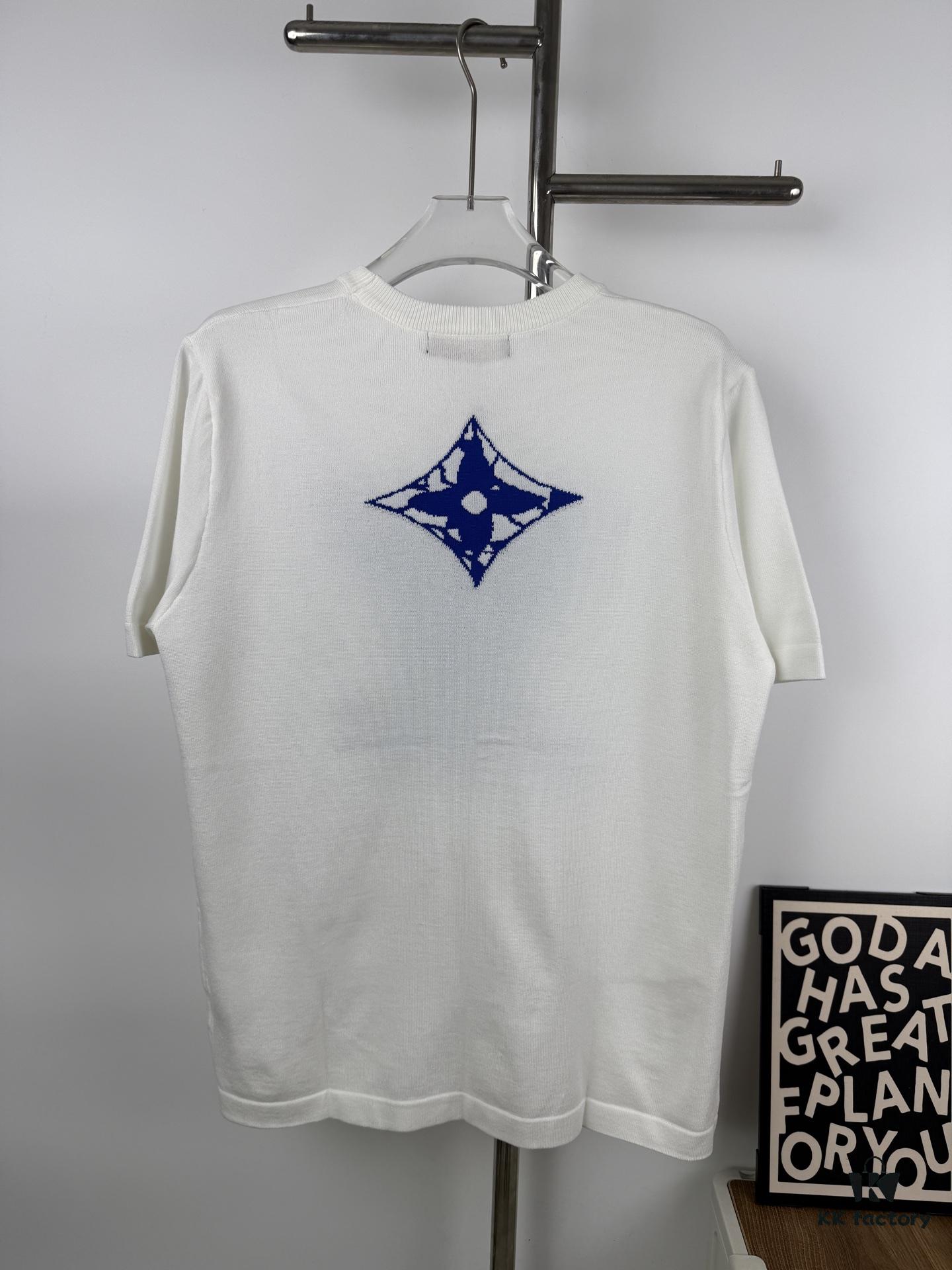 6930f7316e68136f4d9b41b3 New LV Louis Vuitton 2023FW Ski Collection Jacquard Round-Neck Short-Sleeve T-Shirt