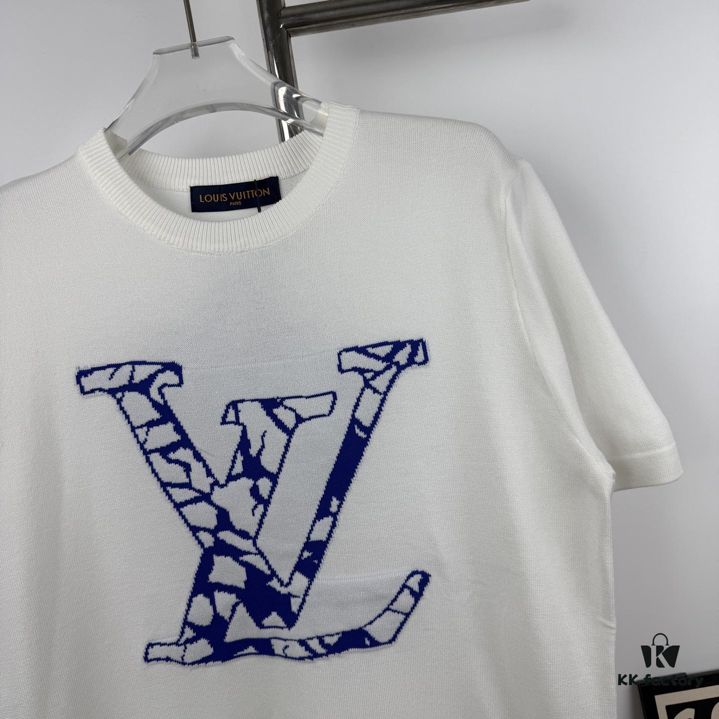6930f7346e68136f4d9b41b5 New LV Louis Vuitton 2023FW Ski Collection Jacquard Round-Neck Short-Sleeve T-Shirt