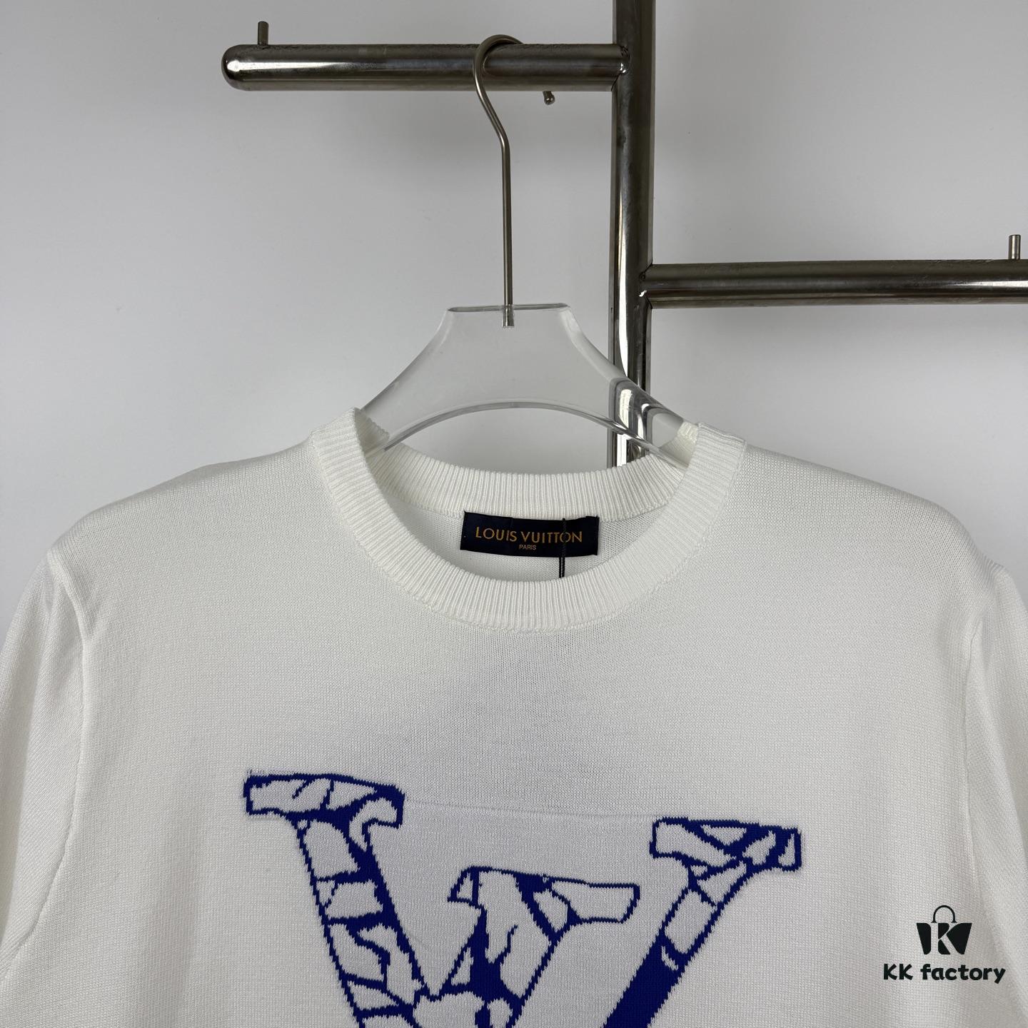 6930f7346e68136f4d9b41b6 New LV Louis Vuitton 2023FW Ski Collection Jacquard Round-Neck Short-Sleeve T-Shirt