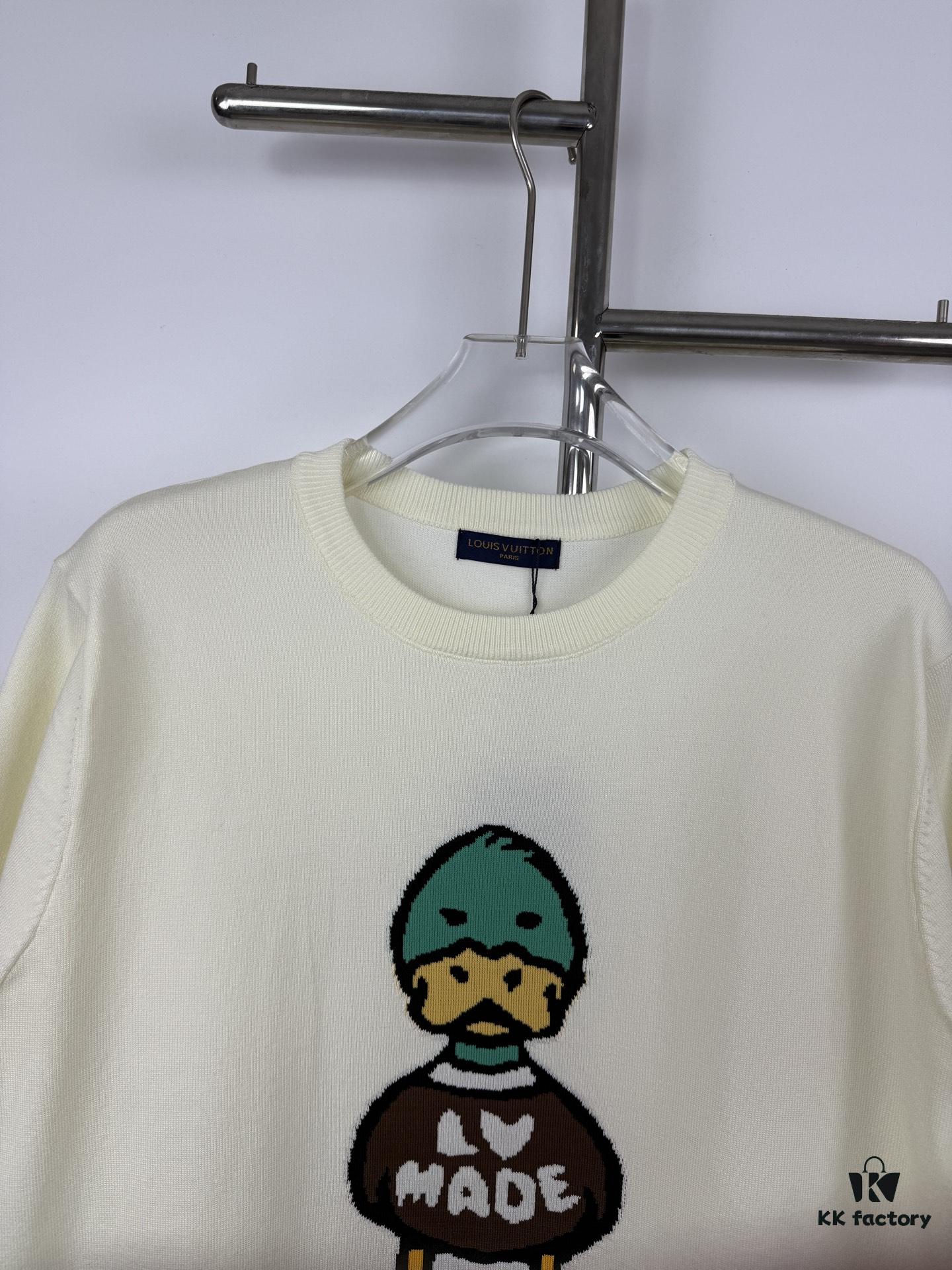 6930f73c6e68136f4d9b41bf New LV Collaboration Duck Jacquard Knit Short-Sleeve Unisex Top