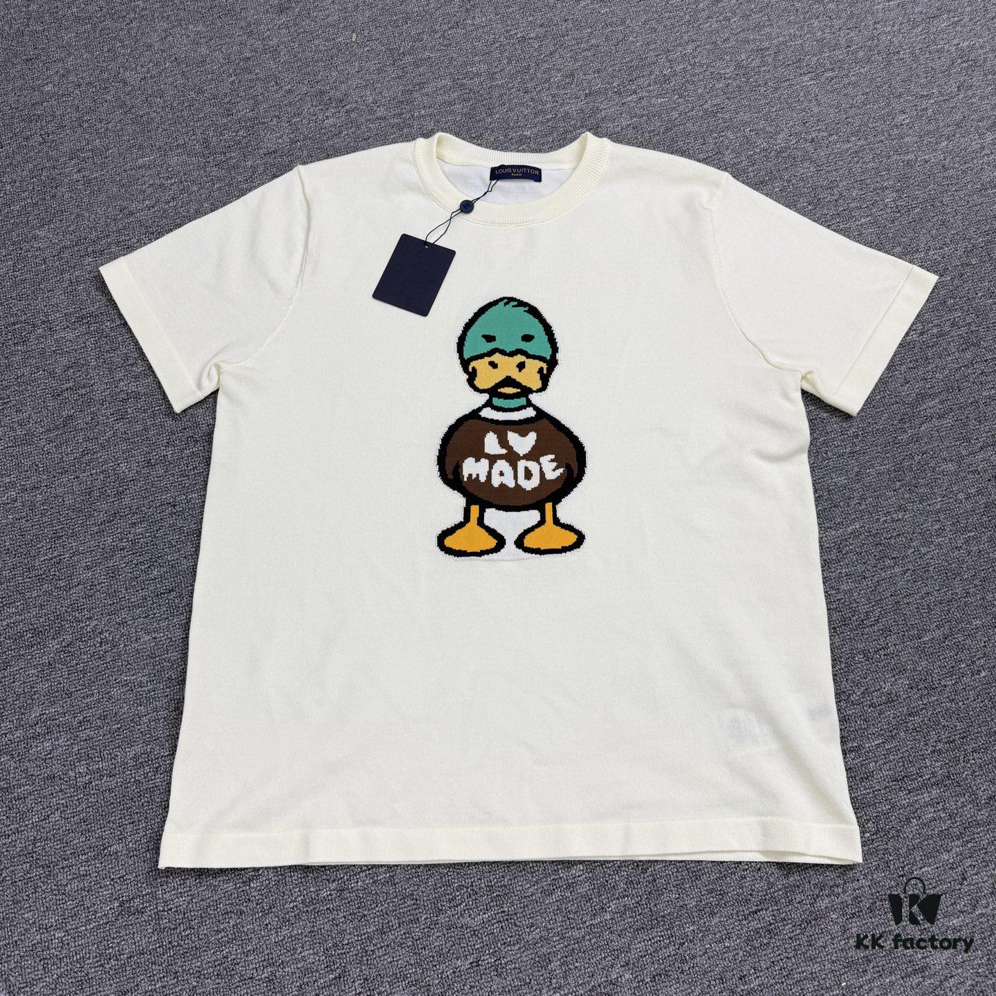 6930f7426e68136f4d9b41c6 New LV Collaboration Duck Jacquard Knit Short-Sleeve Unisex Top