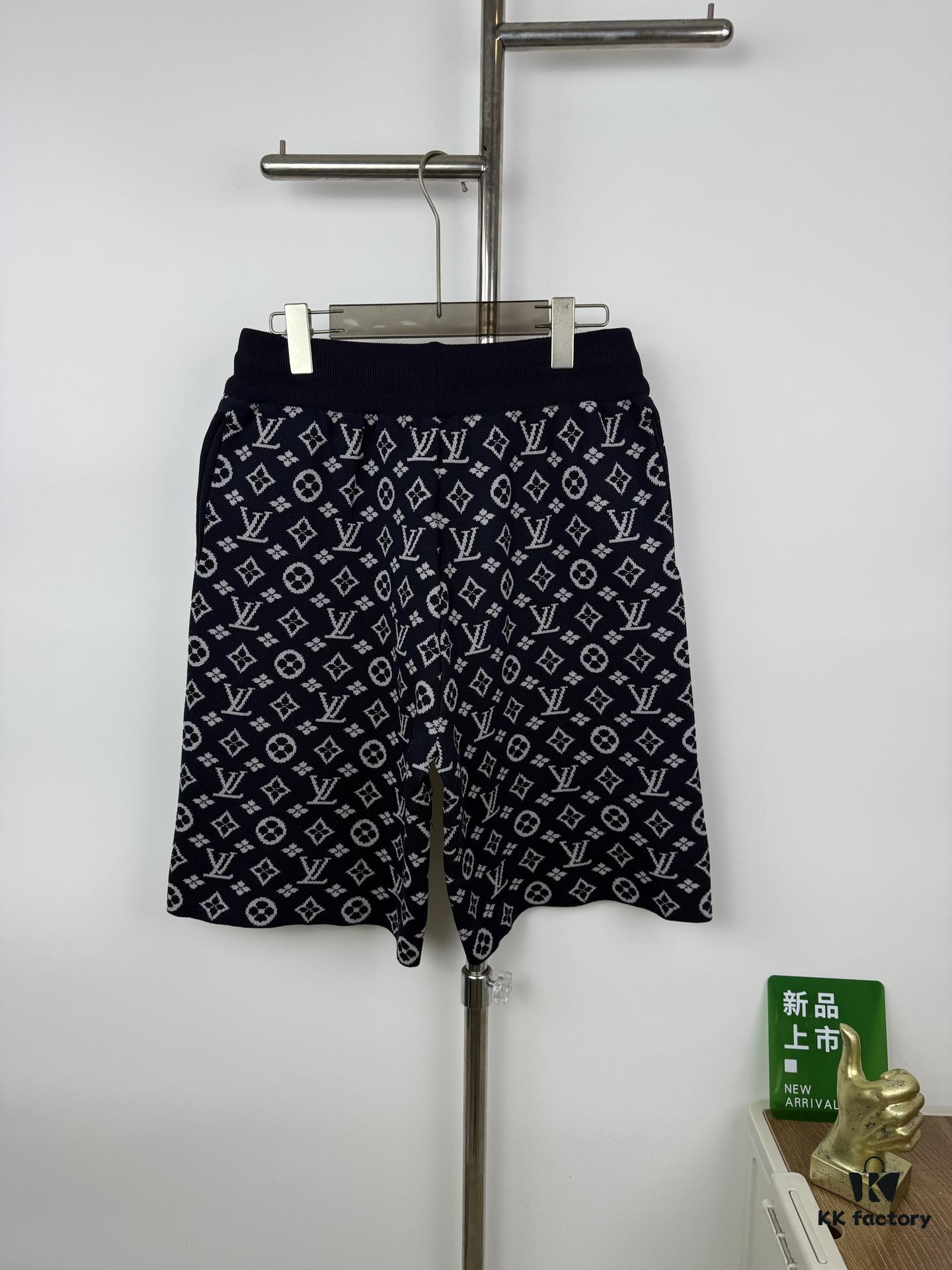 6930f76e6e68136f4d9b41f5 New LV Louis Vuitton Monogram Jacquard Knit Shorts