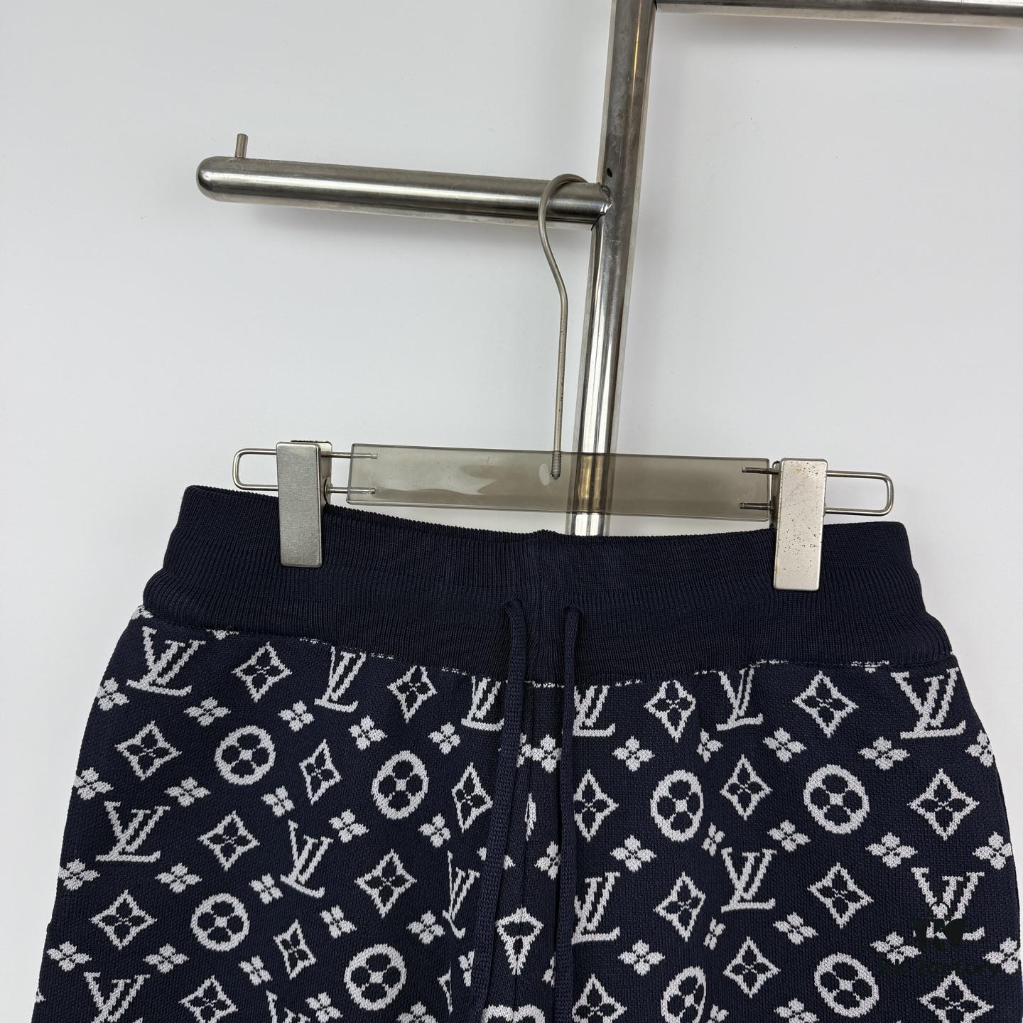 6930f76f6e68136f4d9b41f6 New LV Louis Vuitton Monogram Jacquard Knit Shorts