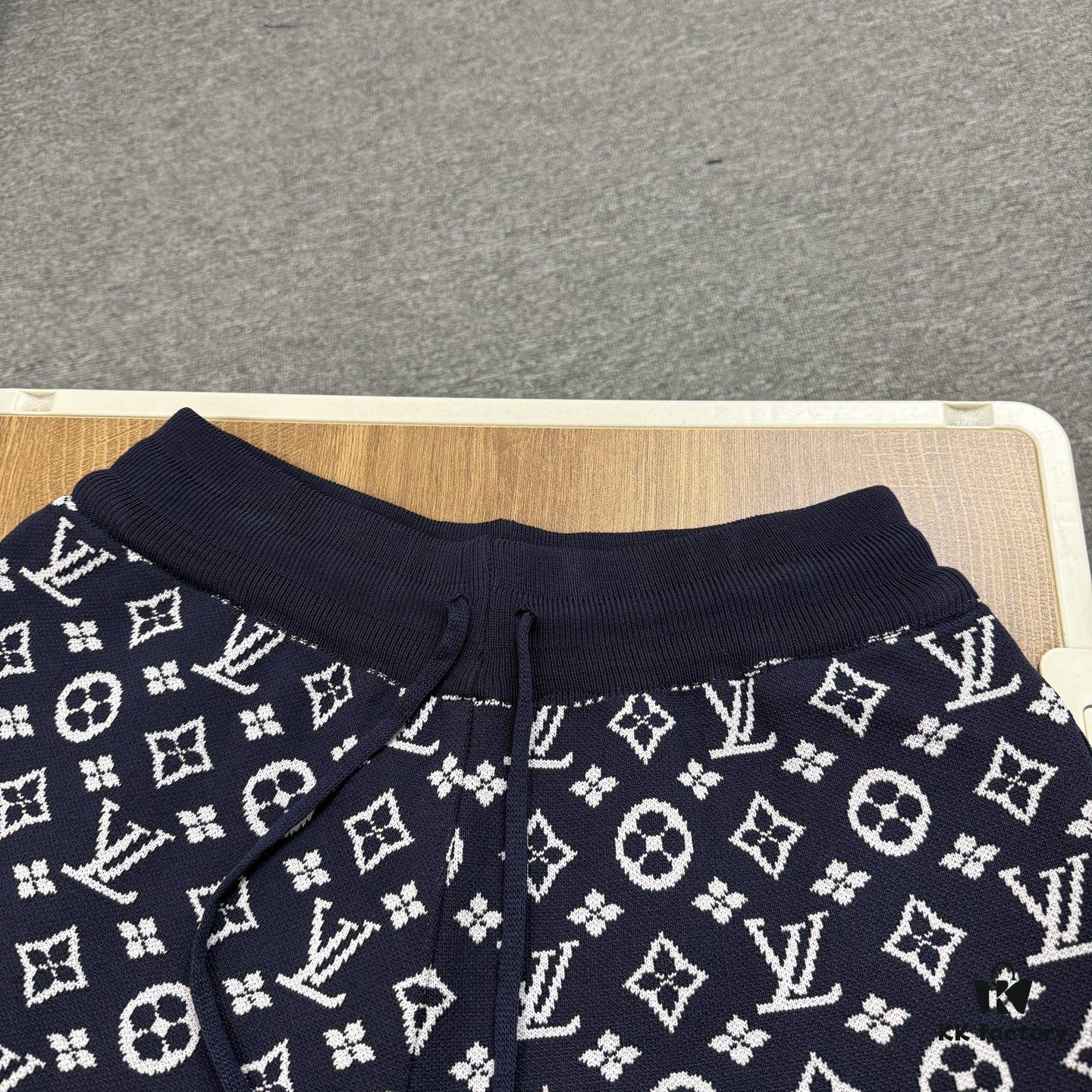 6930f7716e68136f4d9b41f9 New LV Louis Vuitton Monogram Jacquard Knit Shorts