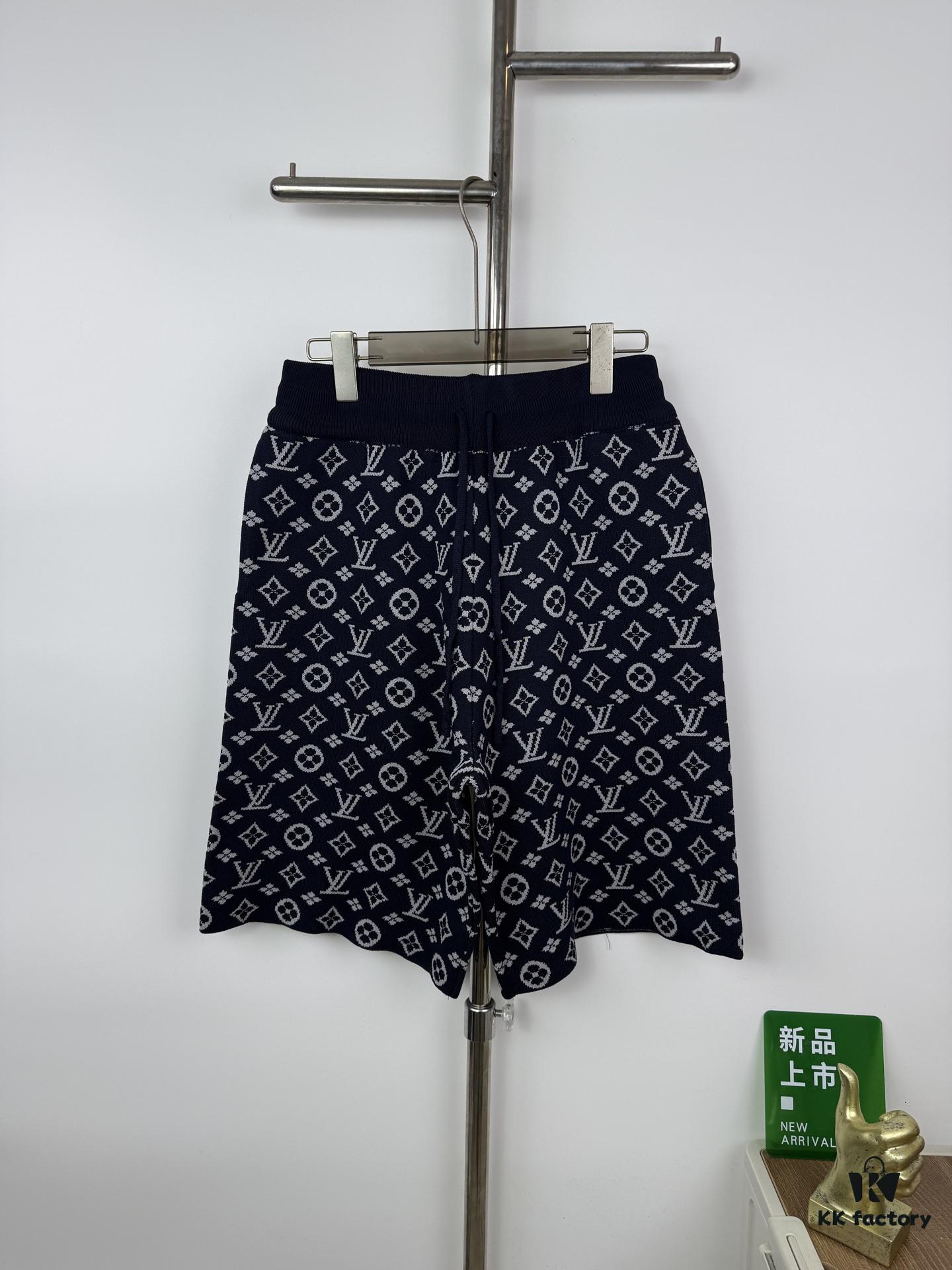 6930f7736e68136f4d9b41fc New LV Louis Vuitton Monogram Jacquard Knit Shorts