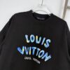 6930f7786e68136f4d9b41ff LOUIS VUITTON Graffiti Print Logo Round Neck Short Sleeve T-Shirt Unisex Casual Loose Fit