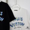 6930f7796e68136f4d9b4202 LOUIS VUITTON Graffiti Print Logo Round Neck Short Sleeve T-Shirt Unisex Casual Loose Fit