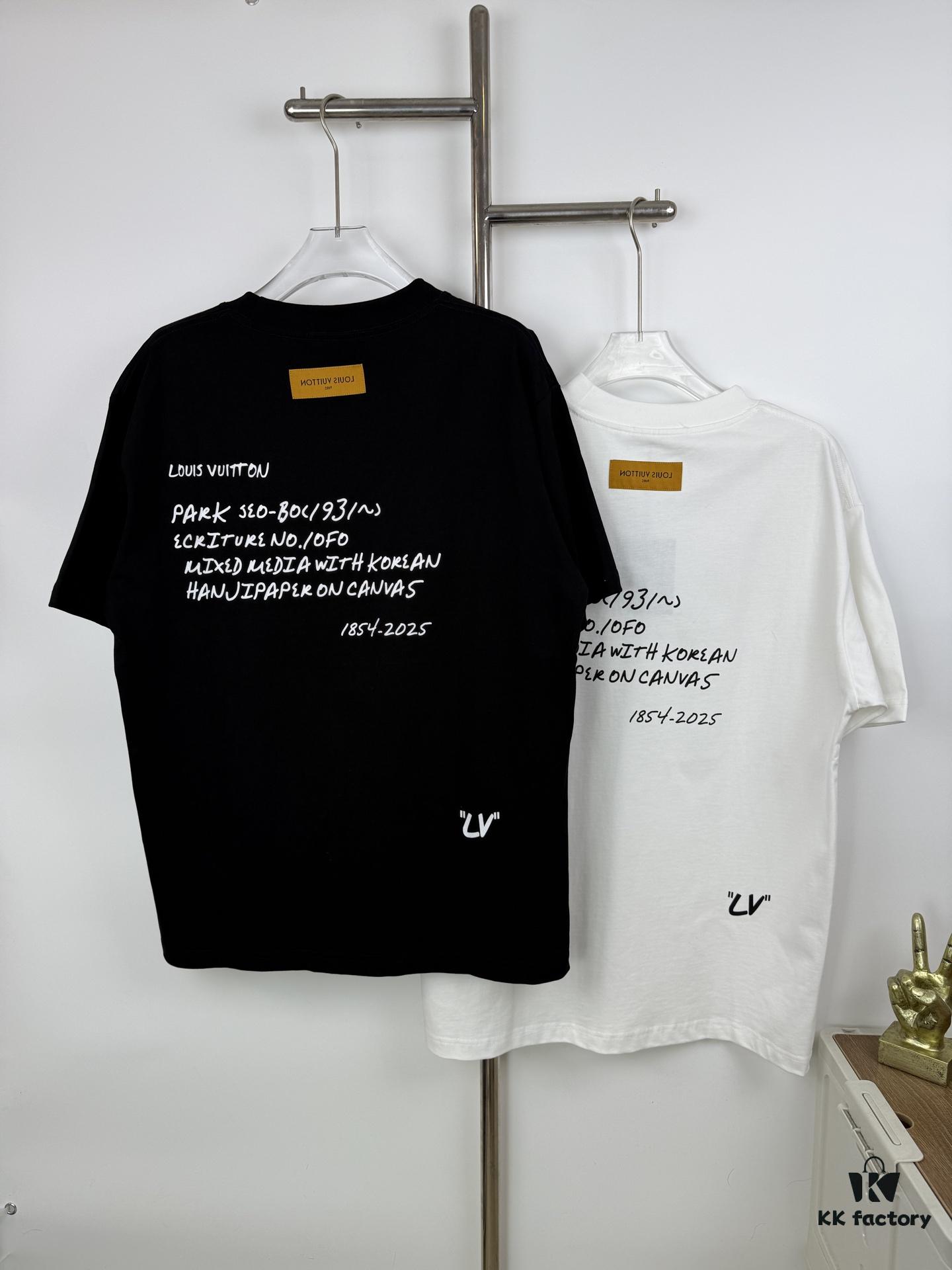 6930f7806e68136f4d9b4208 LOUISVUITTON Graffiti Print Logo Round-Neck Short-Sleeve T-Shirt Unisex Casual Loose Fit