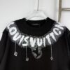 LOUIS VUITTON Classic Graffiti Print Logo Round Neck Short Sleeve T-Shirt Unisex Couples Style Loose Fit