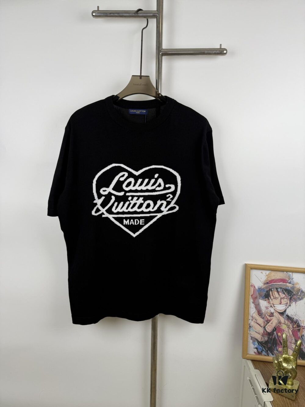 6930f7ae6e68136f4d9b422a New Louis Vuitton LV 2023 Spring Heart Knit Short-Sleeve Unisex by lvXnigo Collaboration