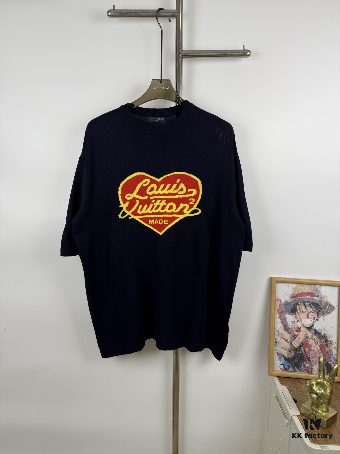 6930f7b96e68136f4d9b4235 New Louis Vuitton LV 2023 Spring Heart Knit Short-Sleeve Unisex by lvXnigo Collaboration
