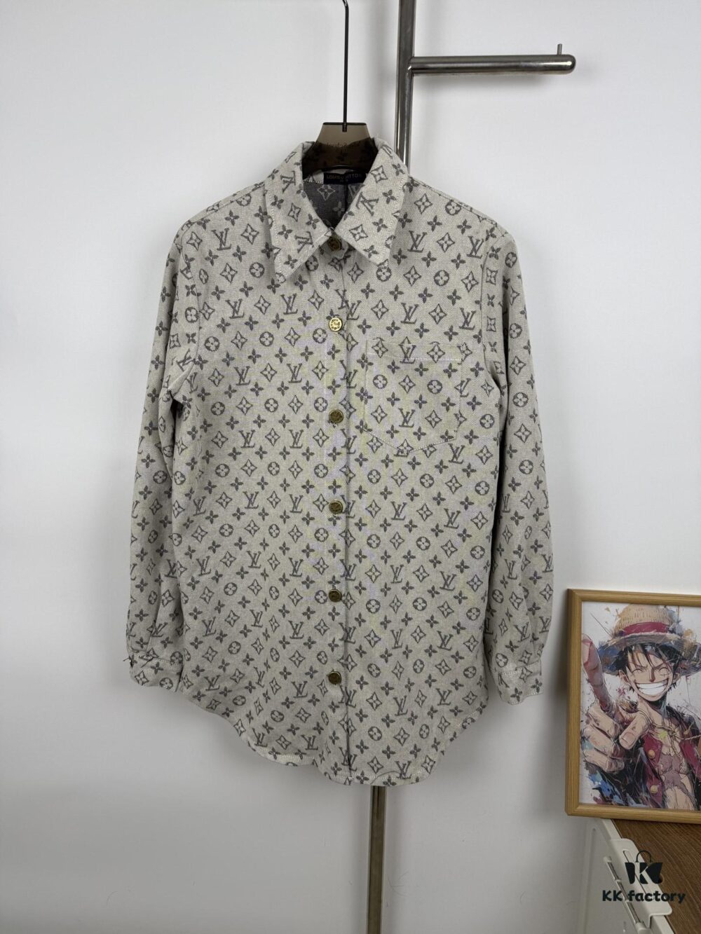 6930f7c56e68136f4d9b4242 New Louis Vuitton Monogram Jacquard Denim Shirt Unisex Oversized Long Sleeve Jacket