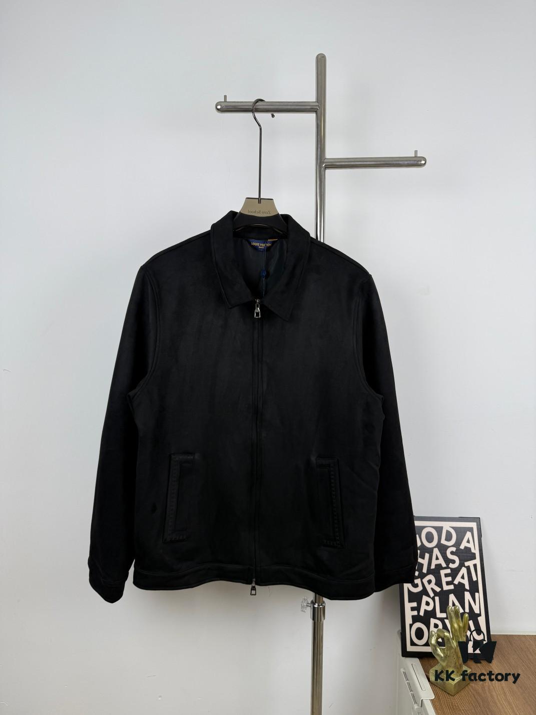 6930f7da6e68136f4d9b4258 New Arrival 1V Louis 24FW Autumn/Winter Imported Suede Velvet Textured Fashion Notch Collar Jacket
