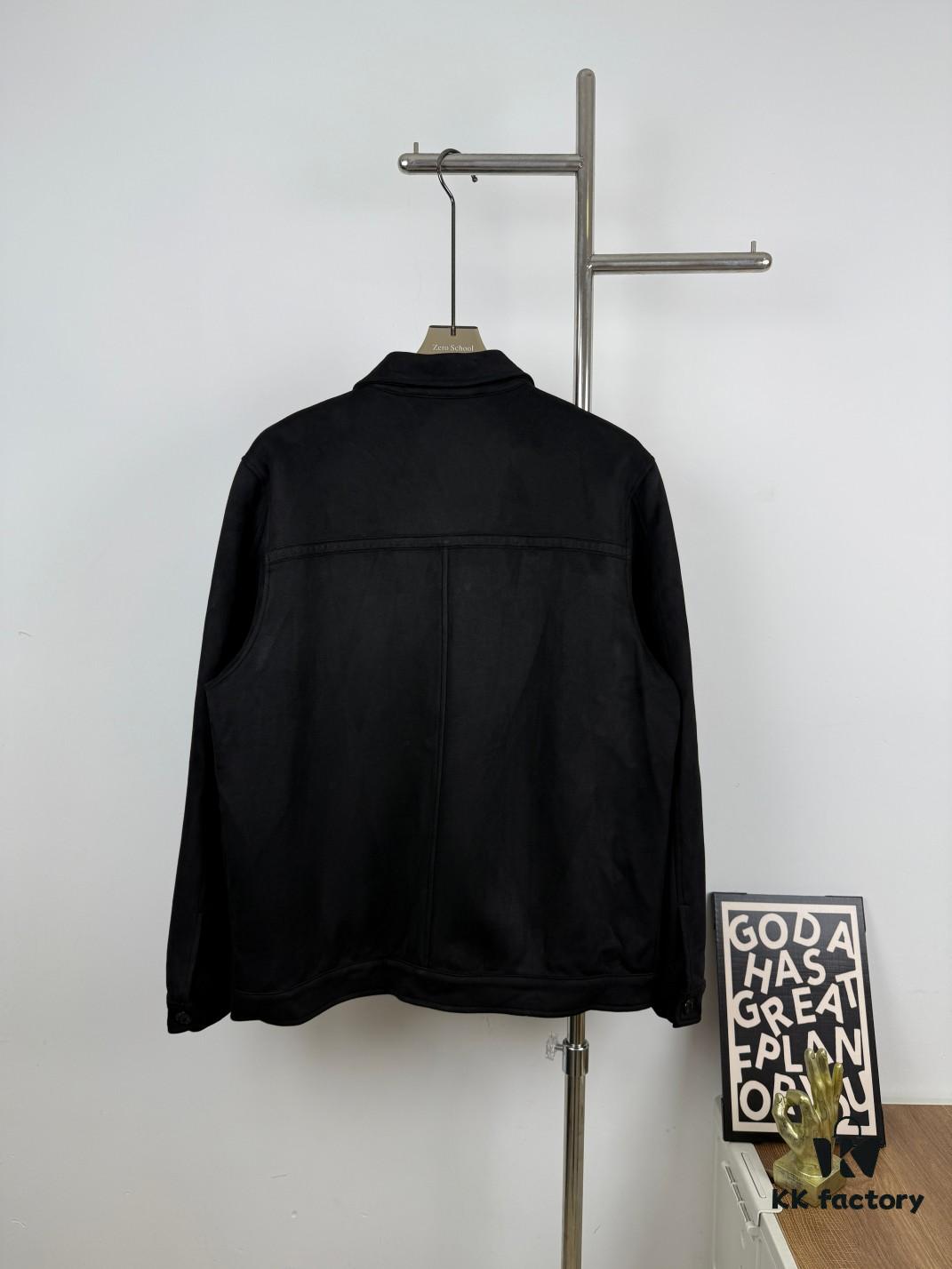 6930f7db6e68136f4d9b4259 New Arrival 1V Louis 24FW Autumn/Winter Imported Suede Velvet Textured Fashion Notch Collar Jacket
