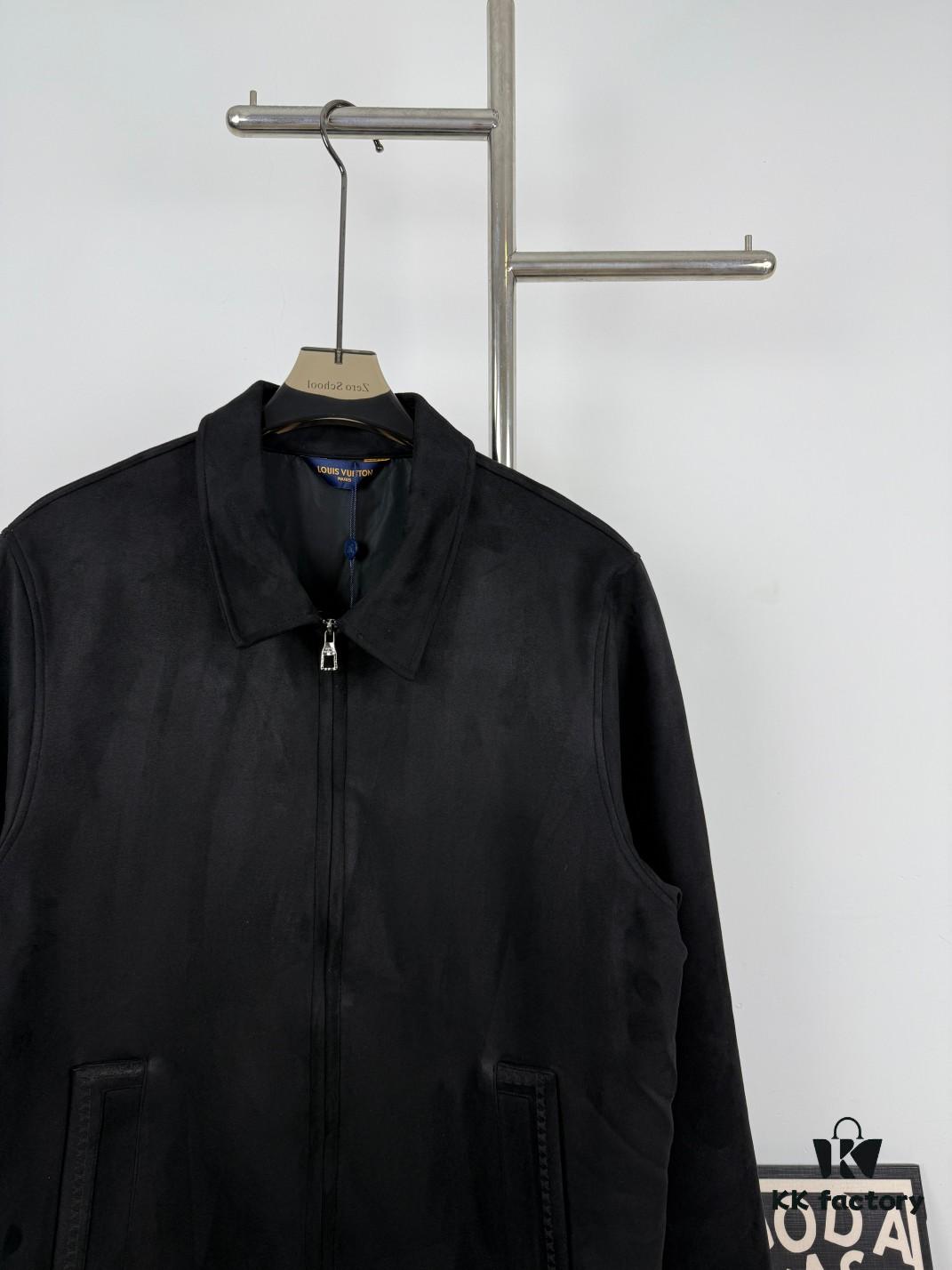 6930f7de6e68136f4d9b425c New Arrival 1V Louis 24FW Autumn/Winter Imported Suede Velvet Textured Fashion Notch Collar Jacket
