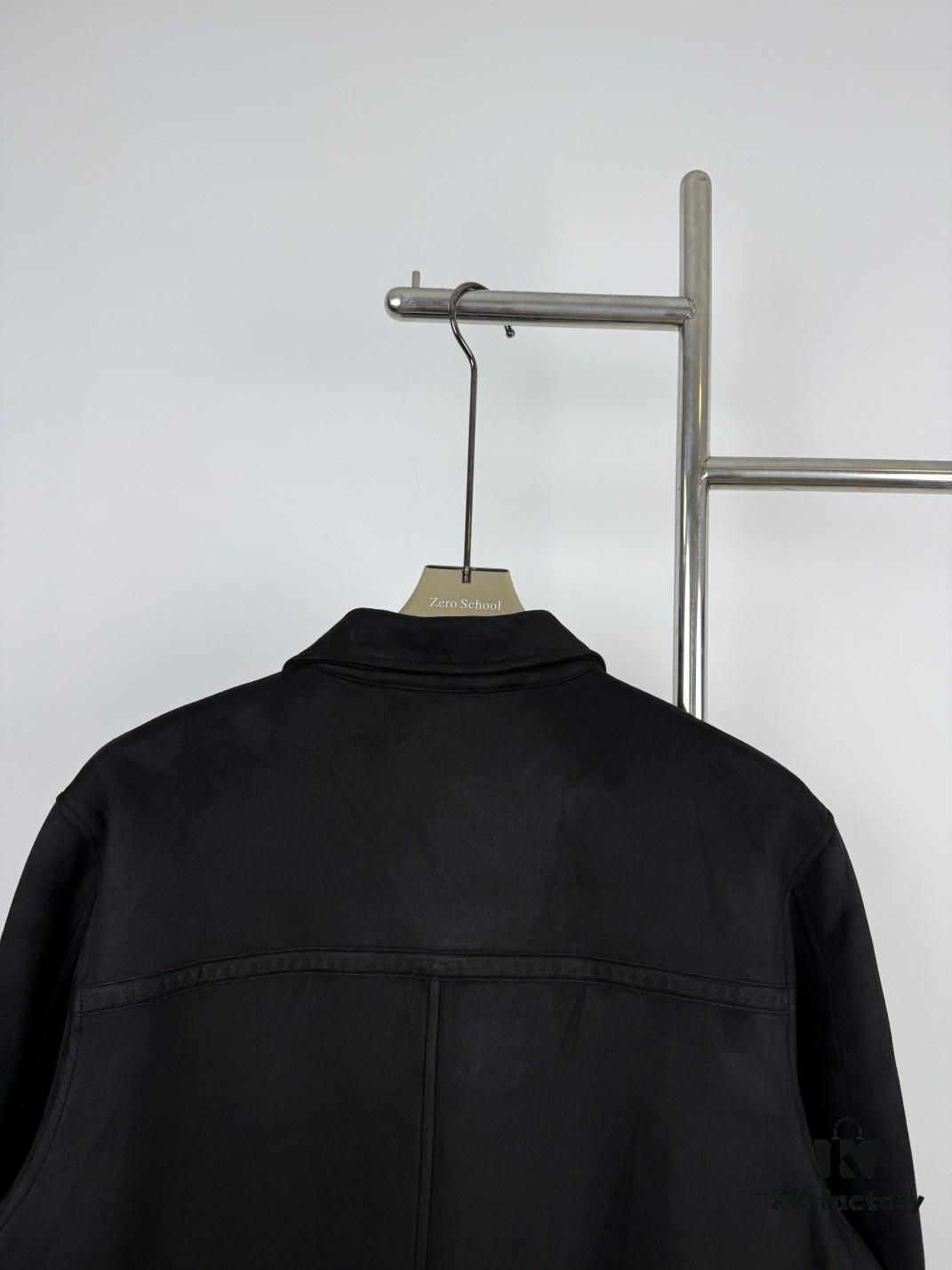 6930f7df6e68136f4d9b425d New Arrival 1V Louis 24FW Autumn/Winter Imported Suede Velvet Textured Fashion Notch Collar Jacket