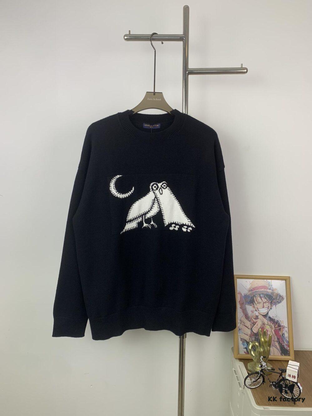 6930f7e96e68136f4d9b4265 New Louis Vuitton Limited Edition Owl Jacquard Crew Neck Casual Sweater