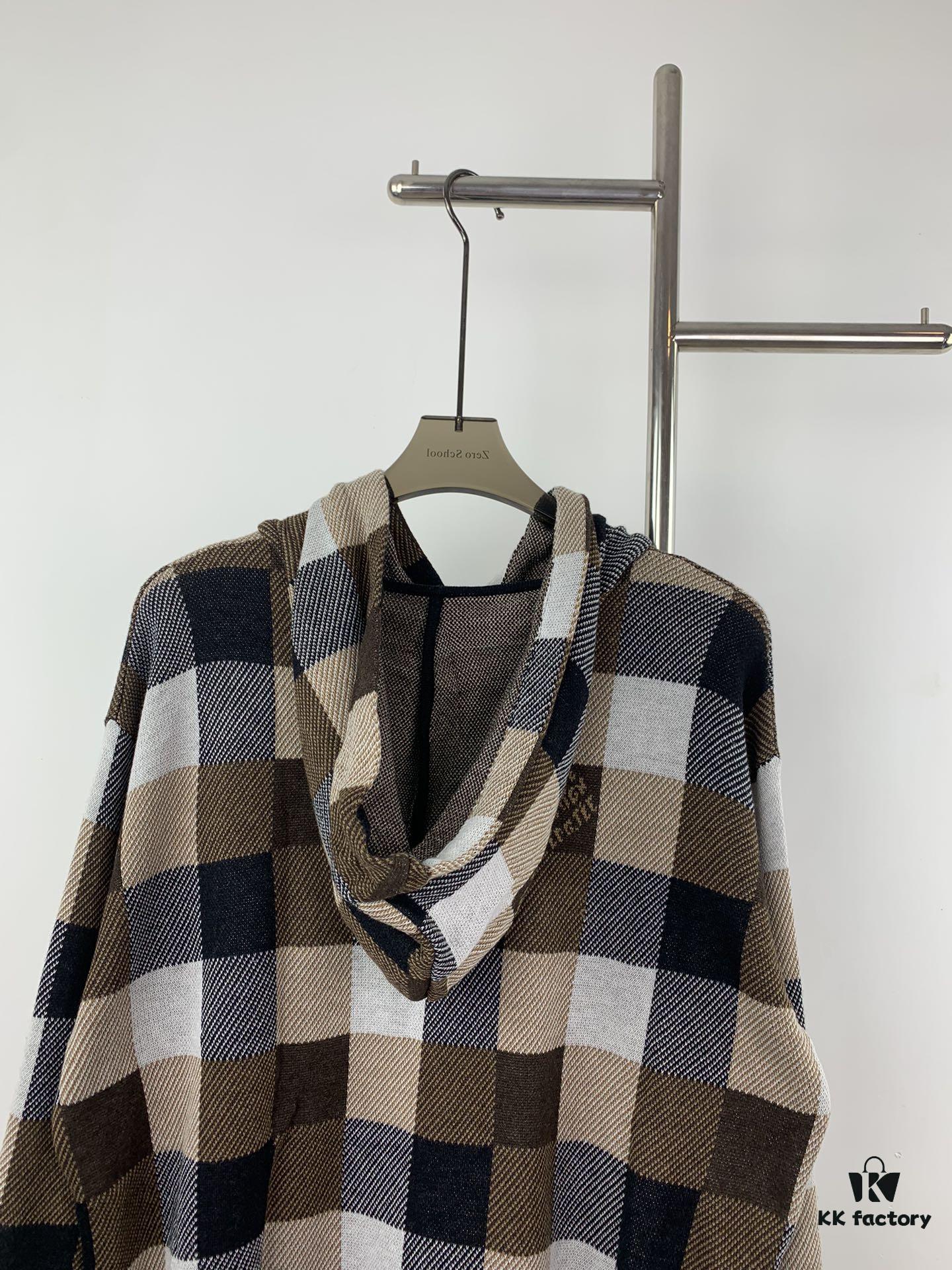 6930f80f6e68136f4d9b4289 Louis Vuitton Chessboard Jacquard Knit Hooded Sweater