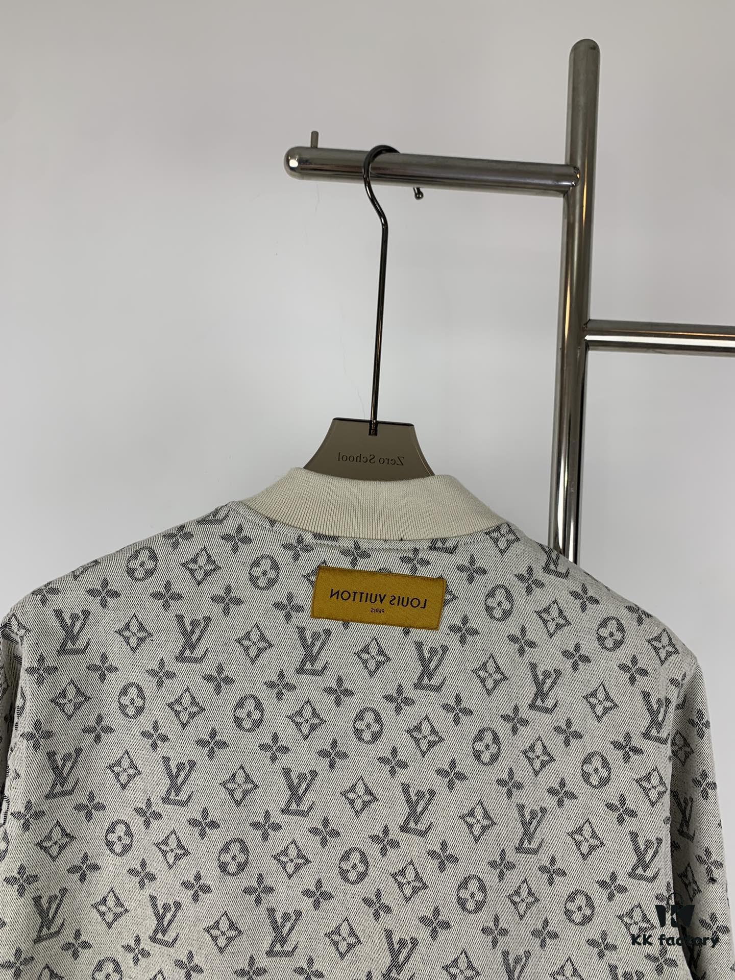 6930f8356e68136f4d9b42ab New LV Monogram Jacquard Jacket Coat, LOUIS VUITTON Counter Synchronized Style, Premium High-Density Coated Denim Fabric with All-Over Print Technique