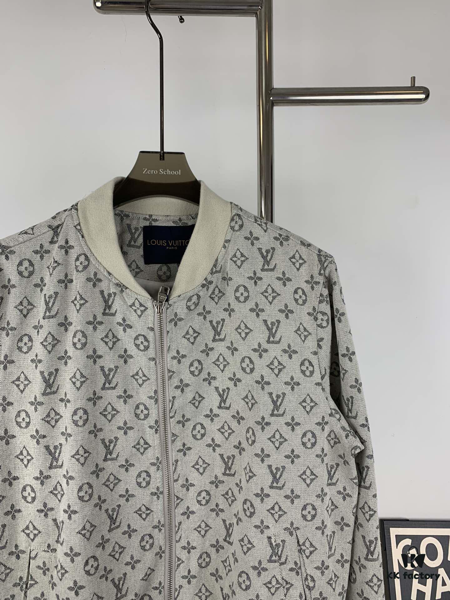 6930f8356e68136f4d9b42ac New LV Monogram Jacquard Jacket Coat, LOUIS VUITTON Counter Synchronized Style, Premium High-Density Coated Denim Fabric with All-Over Print Technique