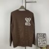 6930f83b6e68136f4d9b42b2 New LV Louis Vuitton White Knitted Logo Beige and Coffee Color Crew Neck Sweater Unisex