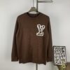 6930f83d6e68136f4d9b42b4 New LV Louis Vuitton White Knitted Logo Beige and Coffee Color Crew Neck Sweater Unisex