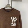 6930f83f6e68136f4d9b42b6 New LV Louis Vuitton White Knitted Logo Beige and Coffee Color Crew Neck Sweater Unisex