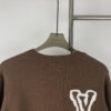 6930f8416e68136f4d9b42b8 New LV Louis Vuitton White Knitted Logo Beige and Coffee Color Crew Neck Sweater Unisex