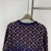 New LV Louis Vuitton Gradient Jacquard All-Over Logo Crew Neck Sweater Unisex