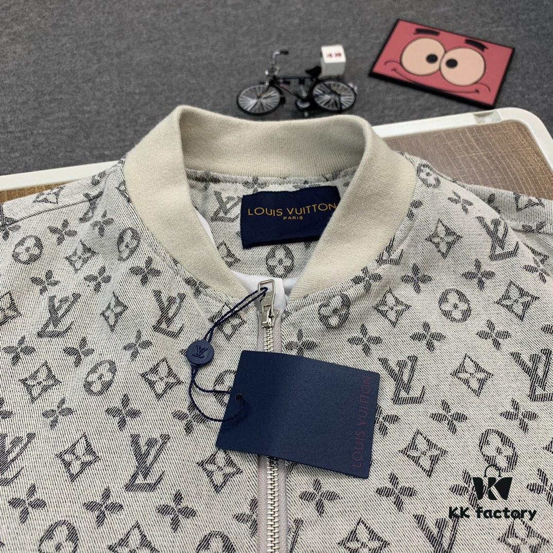 6930f8646e68136f4d9b42df New LV Monogram Jacquard Jacket Coat, LOUIS VUITTON Counter Synchronized Style, Premium High-Density Coated Denim Fabric with All-Over Print Technique